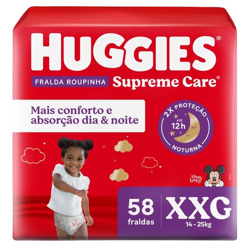 Fralda Huggies Roupinha Supreme Care XXG 58 fraldas