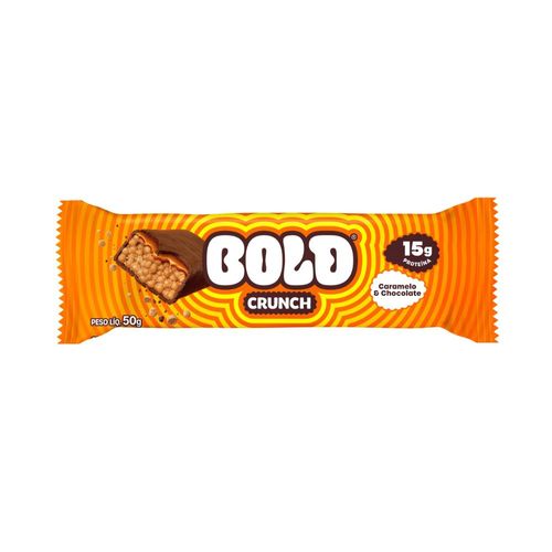 Barra De Proteína Bold Crunch Caramelo Chocolate 50g