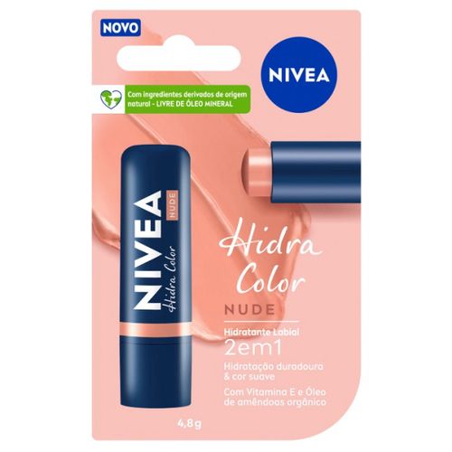 Hidratante Labial Nivea Hidra Color Nude 4,8g