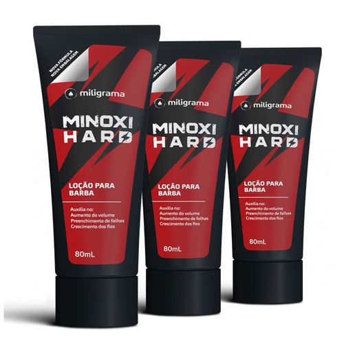 Kit Promocional 3 Minoxihard® Loção Barba 80ml