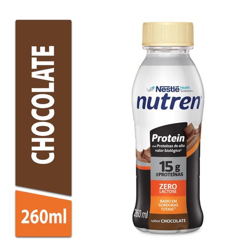 Suplemento Alimentar Nutren Protein 15g de proteínas Chocolate 260ml