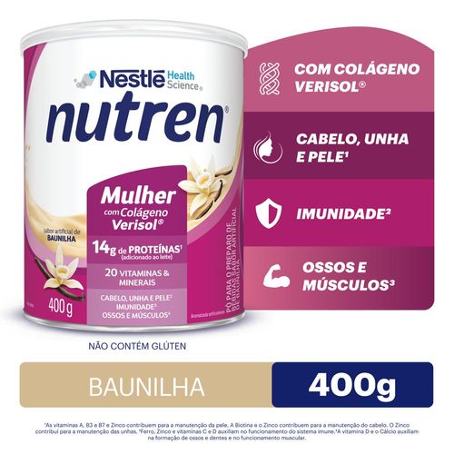 Complemento Alimentar Nutren Mulher Baunilha 400g