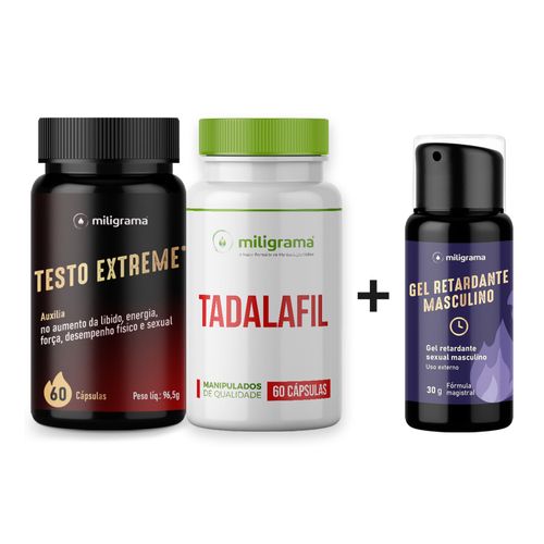 Testo Extreme + Tadafil e Ganhe Gel Retardante